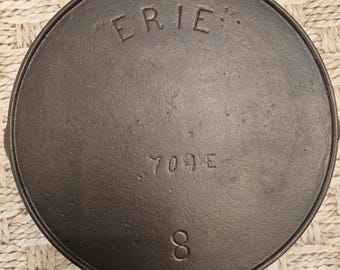 Antique Griswold ERIE Cast Iron Skillet No. 8 – Restored 3rd Series Pattern 704