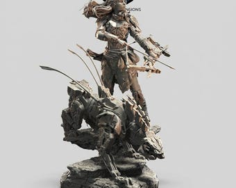 Op Wildtech Huntress geïnspireerd gamepersonage | 3D-model STL-bestand