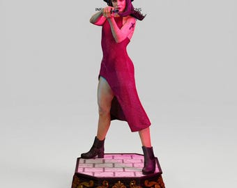Crimson Ballet Assassin + Büste inspiriert John Wick | 3D-Modell STL-Datei