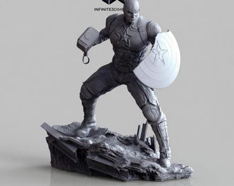 Captain America Held inspiriert Marvel | 3D-Modell STL-Datei