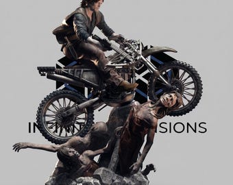 Op Biker the Undead Slayer geïnspireerd filmpersonage | 3D-model STL-bestand