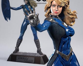 Unsichtbare Frau Heldin inspiriert Marvel | 3D-Modell STL-Datei