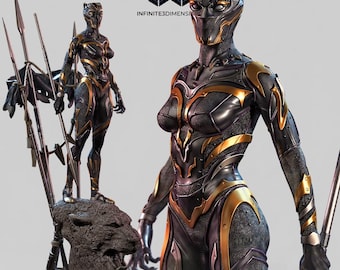 Shuri Black Panther Krieger inspiriert Marvel | 3D-Modell STL-Datei
