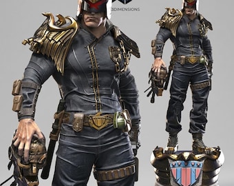Mega City Law Enforcer inspiriert Filmfigur | 3D-Modell STL-Datei