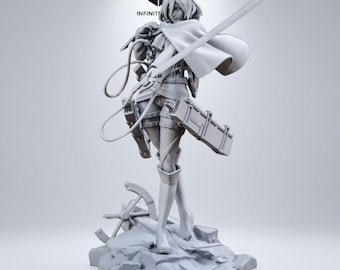 Mikasa Ackerman Krieger inspiriert Anime Charakter | 3D-Modell STL-Datei