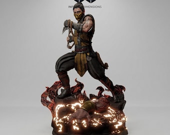 Scorpion Ninja + Bust Inspired Mortal Kombat | 3D Model STL File