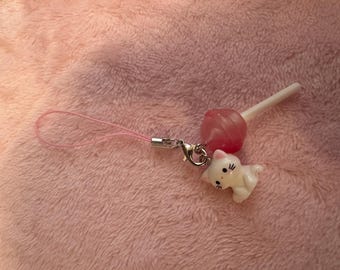 Llavero para teléfono con un máximo de 2 colgantes.