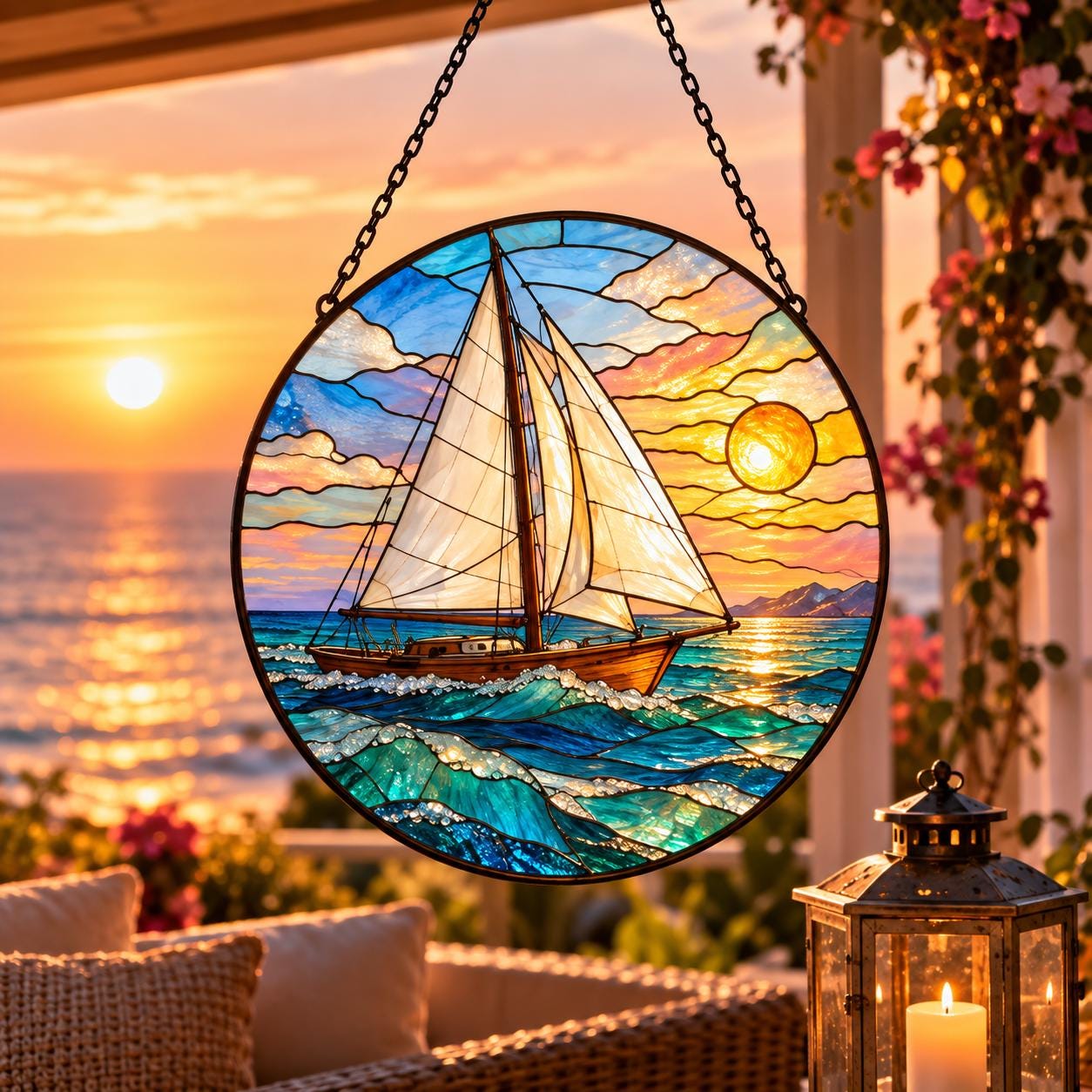 Stained Glass Sunset - Etsy