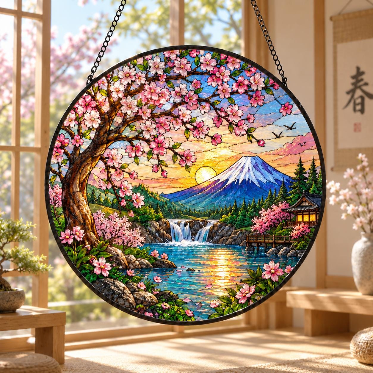 Pagoda Stained Glass - Etsy