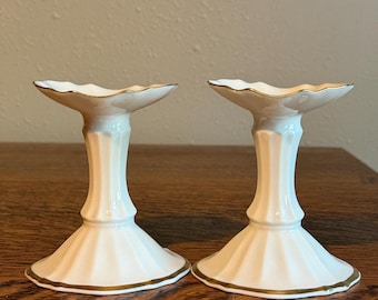Vintage Lenox Symphony Candlestick Holders Pair