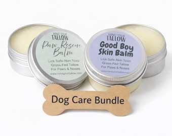 Hunde Pfoten Balsam, Hautbalsam Hund. Pflege Bundle, Pfotenrettung Talg Balsam + Good Boy Hautbalsam, Natürliche Hundehaut, Pfotenpflege, Hot Spot Relief & Pfote