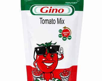 Gino Tomato Mix Sachets | Rich Tomato Paste for Jollof Rice & Stews | African Cooking Sauce | Convenient Tomato Sachet Pack