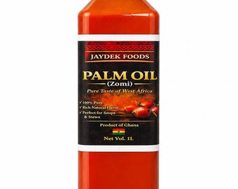 Red Palm Oil from Ghana (Zomi) | Pure Unrefined African Palm Oil | Traditional Cooking Oil for West African Dishes