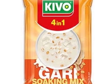 Kivo 4-in-1 Gari Soakings Mix (Pack of 5) | Instant African Snack Mix | Ghana Gari Soaking Blend | Sweet Milk Sugar Peanut Mix