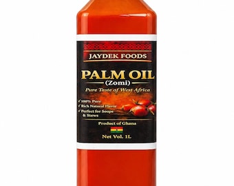 Red Palm Oil from Ghana (Zomi) | Pure Unrefined African Palm Oil | Traditional Cooking Oil for West African Dishes