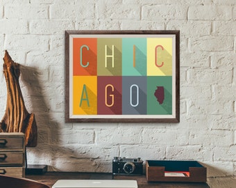 Chicago Grid - Typography Print