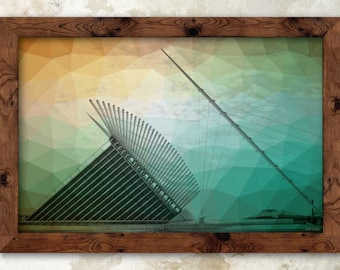 Colorful Calatrava - Milwaukee Print - 17x11"