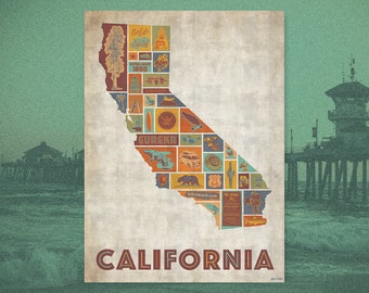 Eureka - California Culture Map Print