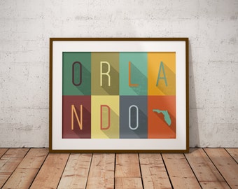 Orlando Grid - Typography Print