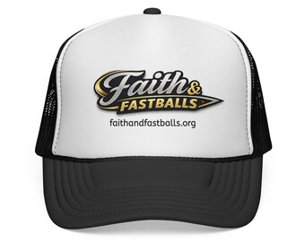 Faith & Fastballs Trucker Cap | Baseball Logo Mesh Hat