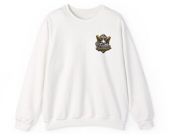 Faith Baseball Crest sweatshirt | I AM names of Jesus back print