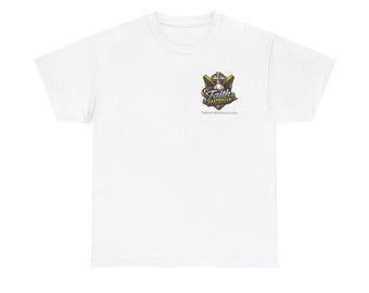 Copy of Faith And Fastballs Heavy Cotton Tee Pocket Logo - Proverbs 3:5