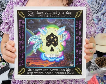 Cyclops Skull Art Print: Cosmic Cowboy Space Art (10x10)