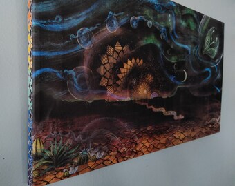 Rainbow Serpent Desert Canvas Print: Signed Giclee Art (11x19)