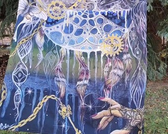 Cosmic moon tapestry durable art tapestry for your walls or camping adventures