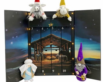Nativity Scene Gnome Advent Calendar
