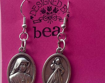 Divine Mercy Pendant Earrings