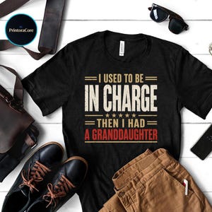 Jag brukade vara ansvarig, sedan hade jag ett barnbarn, t-shirt, rolig morfar, barnbarnspresent