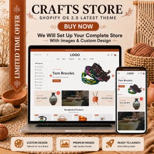 Handgefertigtes Shopify Theme | Kunsthandwerksladen Template, Kunsthandwerker-Boutique Website, Shopify OS 2.0