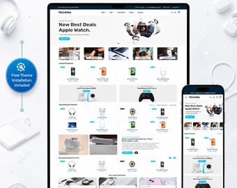 Motyw Shopify dla elektroniki | Szablon sklepu z gadżetami, witryna e-commerce o tematyce technologicznej, system operacyjny Shopify 2.0
