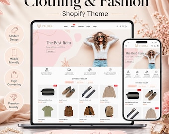 Clothing Brand Shopify Theme | Fashion Ecommerce Website, Online Boutique & Apparel Store Template
