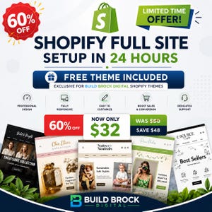 Shopifyストアのセットアップを24時間で完了 | カスタムShopifyウェブサイトデザイン | Shopifyエキスパート | 完全なShopifyストア