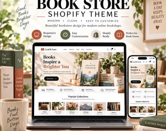 Bookstore Shopify Theme | Online Book Shop, Magazine & Stationery Ecommerce Website Template