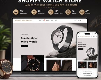 Luxury Watch Shopify Theme | Watch Store Template, Timepiece Shop & Accessories, Shopify OS 2.0