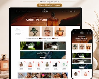Perfume Shopify Theme | Fragrance Store Template, Luxury Scent Boutique | Beauty Cosmetics Website | Shopify OS 2.0 | Digital Download