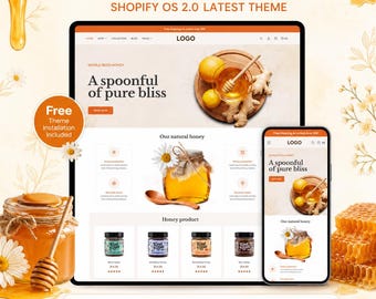 Honey Shopify Theme | Organic Food Store Template, Beekeeping Website, Single Product Store, Natural Skincare, Bee Products, Shopify OS 2.0
