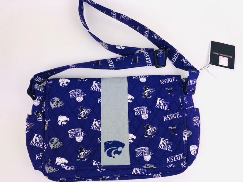KANSAS State Messenger Bag-Kansas State Wildcats Messenger Bag-Kansas State Quilted Bag