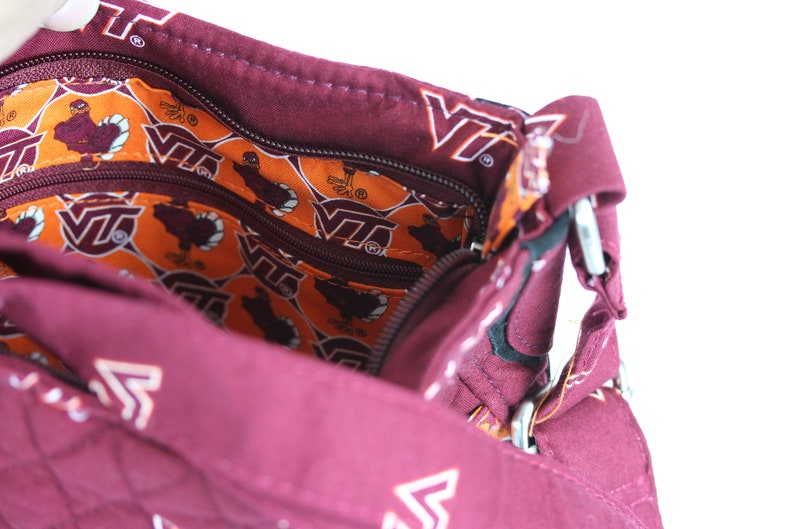 Virginia Tech Hokies Sidewinder Bag-Virginia Tech Hipster Bag-Virginia Tech Quilted Bag