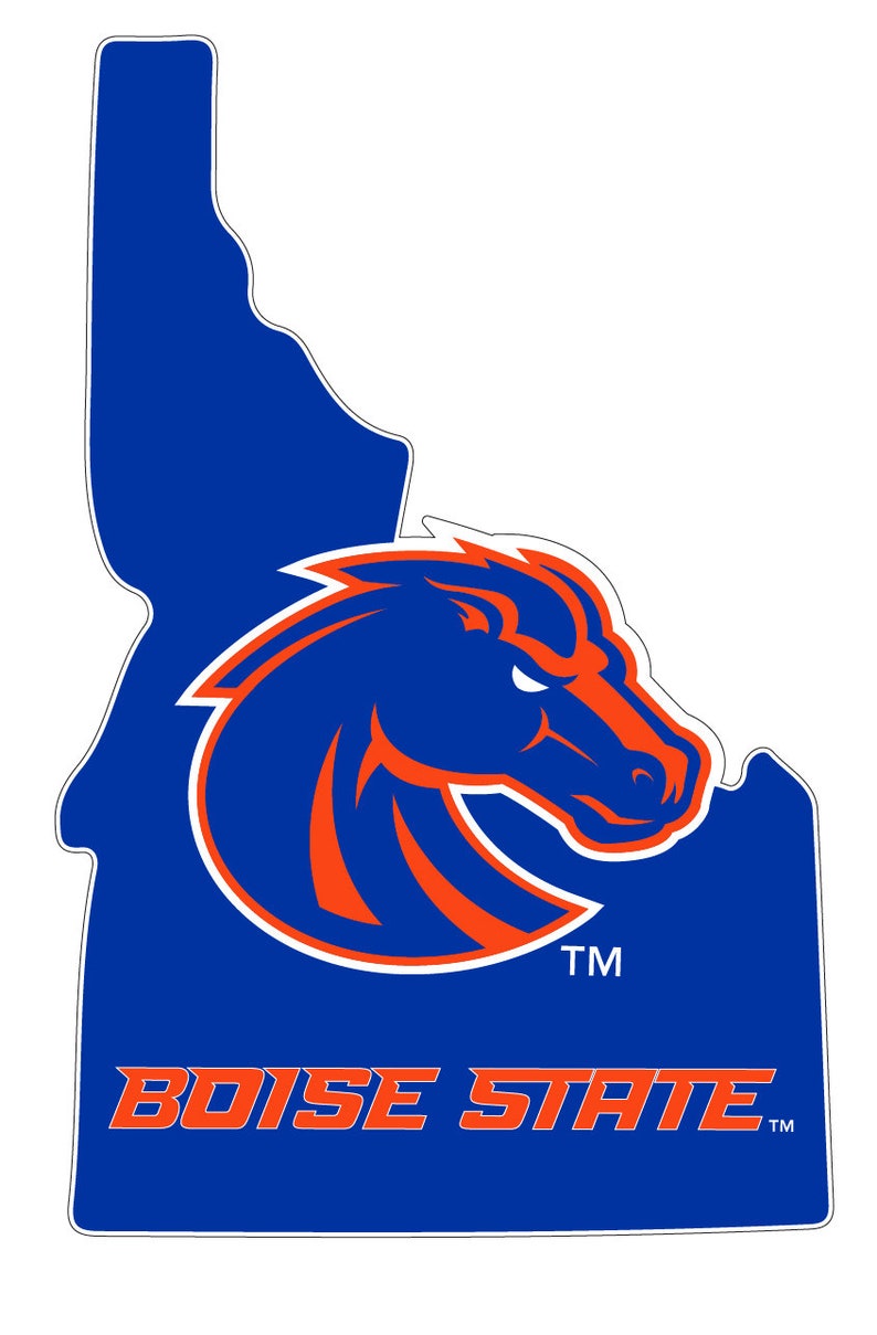 Boise State Broncos Vinyl DecalNCAA State Shaped Sticker Etsy