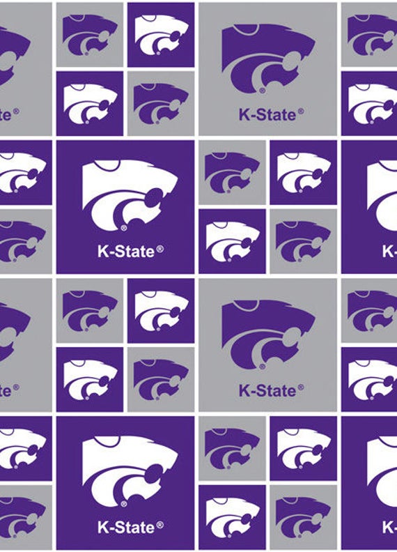 Sykel Enterprises Collegiate Fleece Kansas State University Fabric by The Yard Multi