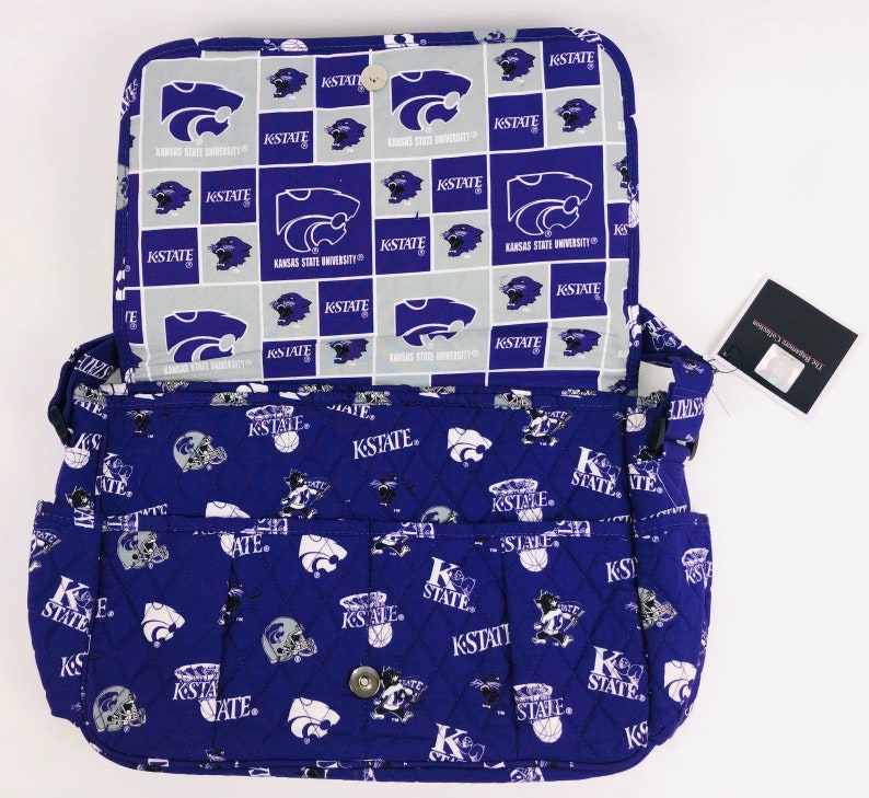 KANSAS State Messenger Bag-Kansas State Wildcats Messenger Bag-Kansas State Quilted Bag