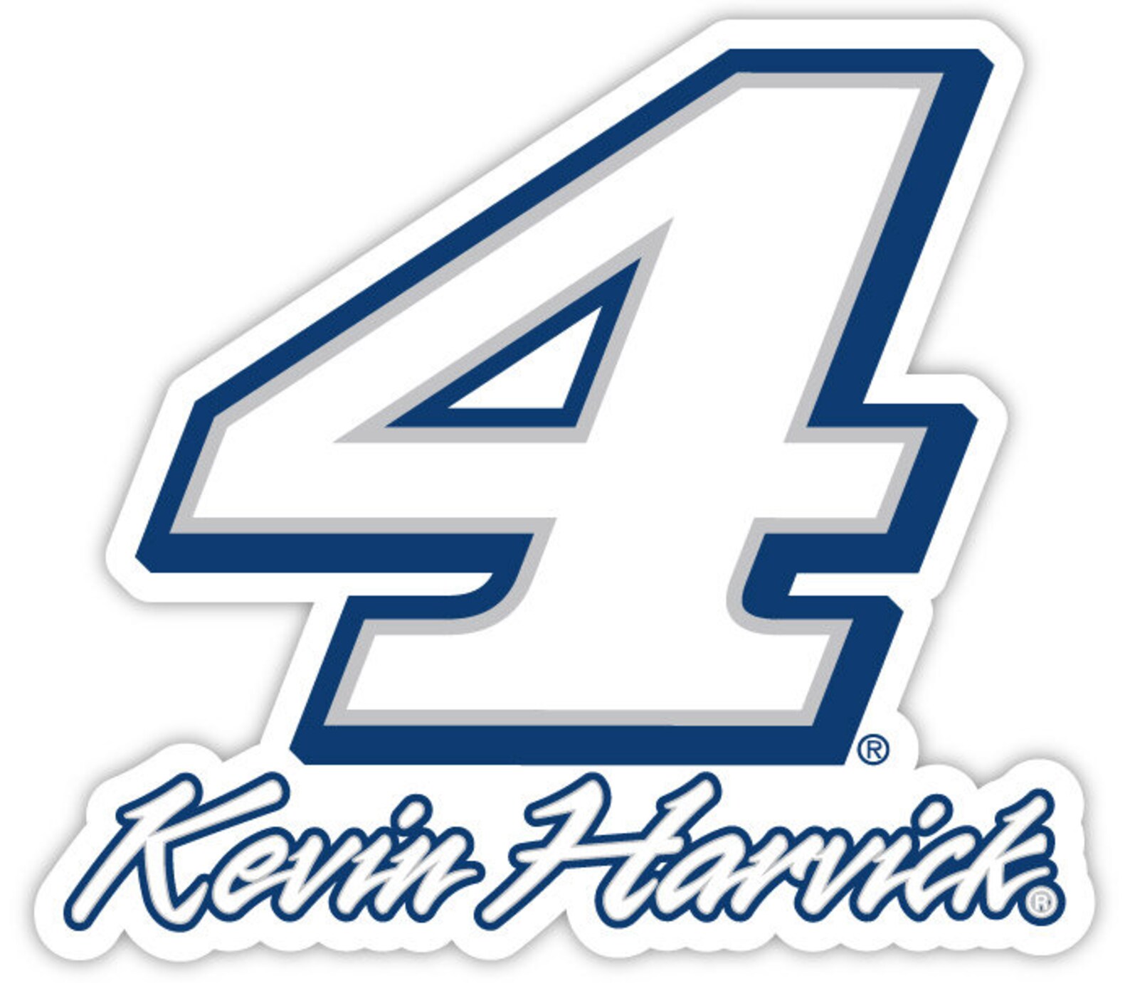 NASCAR Driver Number Decal-Kevin Harvick 4 Die Cut Sticker | Etsy