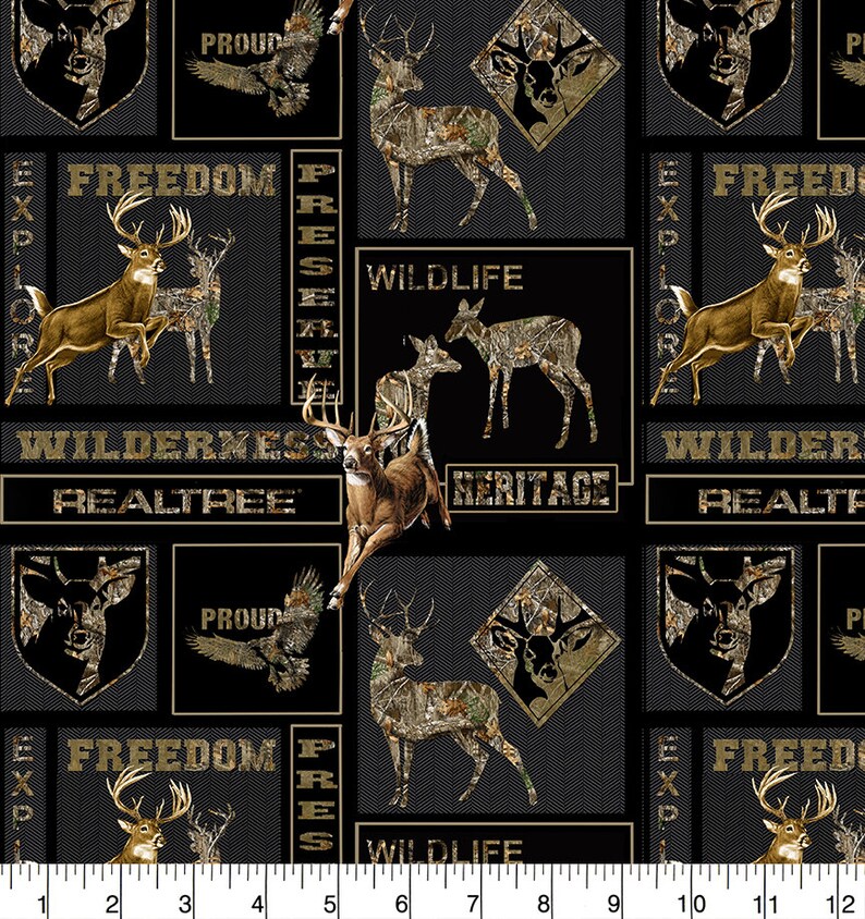 RealTree Camouflage Cotton Fabric Collection-Realtree Quilting Cotton Fabric-Sold By the Yard-100/% Cotton