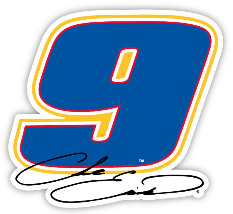 NASCAR Driver Number DecalChase Elliott 9 Die Cut Sticker Etsy