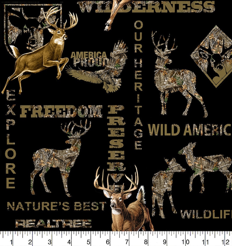 RealTree Camouflage Cotton Fabric Collection-Realtree Quilting Cotton Fabric-Sold By the Yard-100/% Cotton