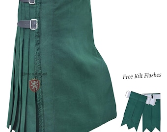 Custom 8 Yard Tartan Kilt for Men - 16oz Handmade Scottish Highlander Kilt - Made to Order Traditional Kilt - 80+ Tartans & Kilt Flashes